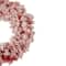 24" Pre-Lit Flocked Red Artificial Christmas Wreath